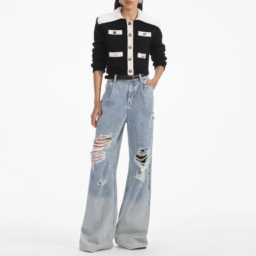 Black Cashmere Blend Cardigan