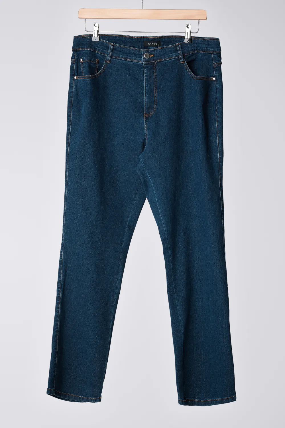 EVANS Curve Fit Indigo Straight Leg Jeans