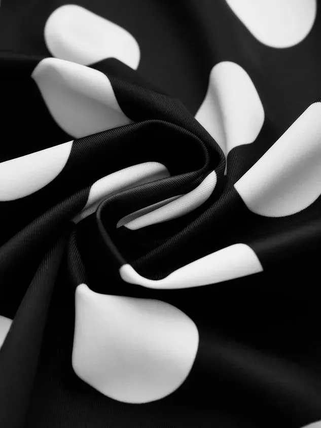 Casual Polka Dots Printing Scoop Neck Tankinis Two-Piece Set