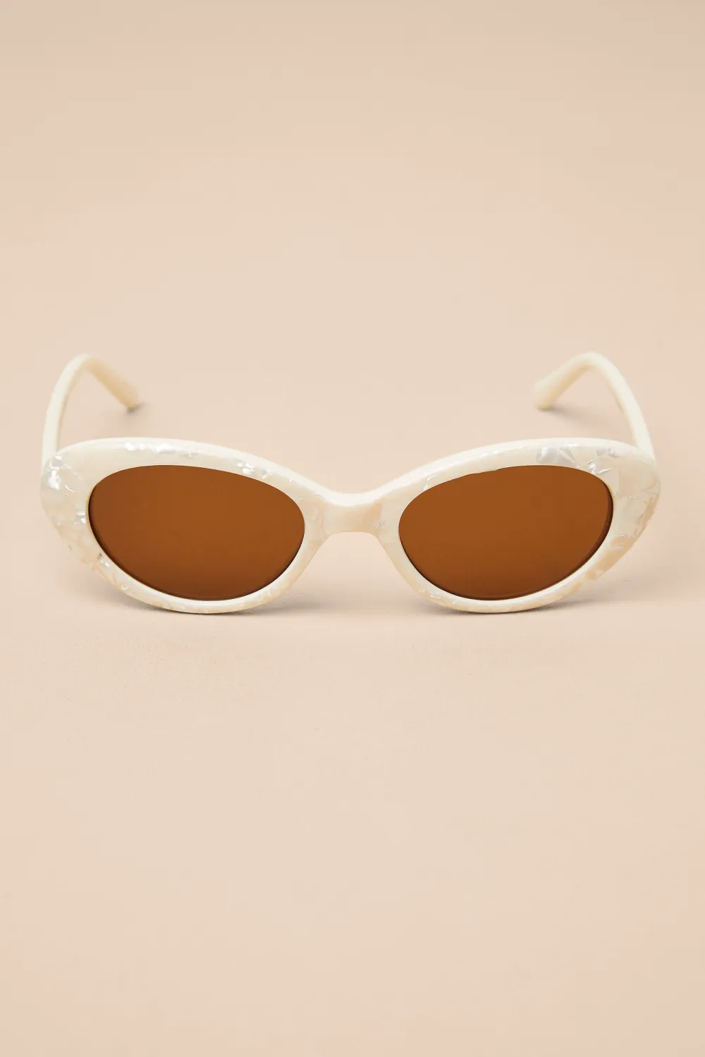 Sweet Girly Cream-Colored Versatile Sunglasses