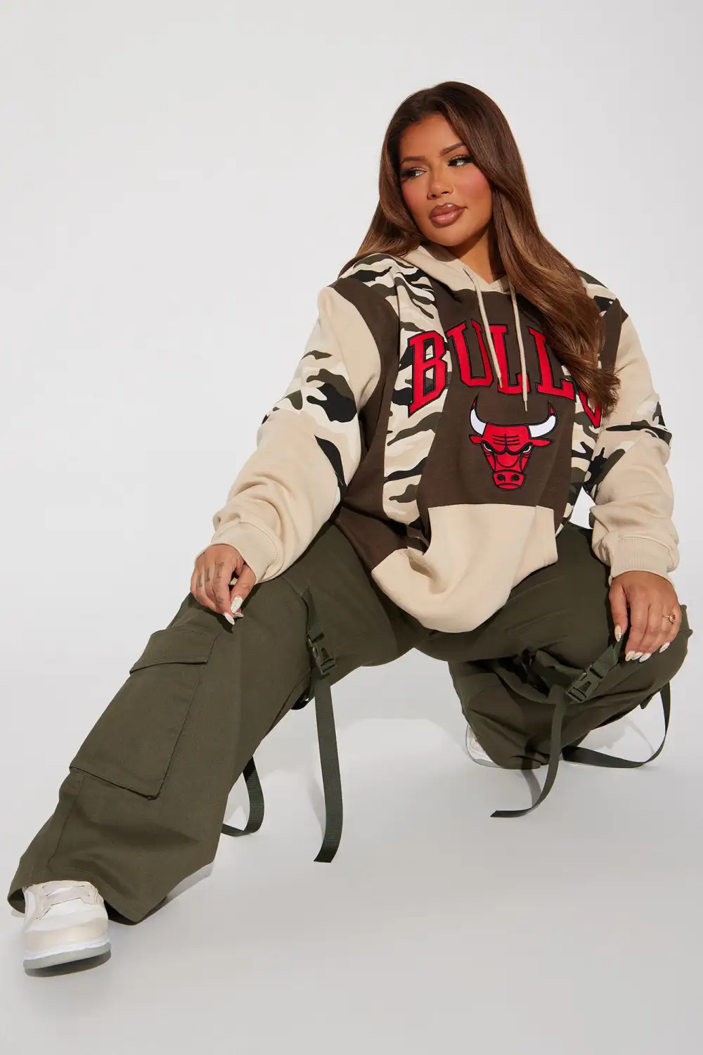 Bulls Camo Hoodie - Brown/combo