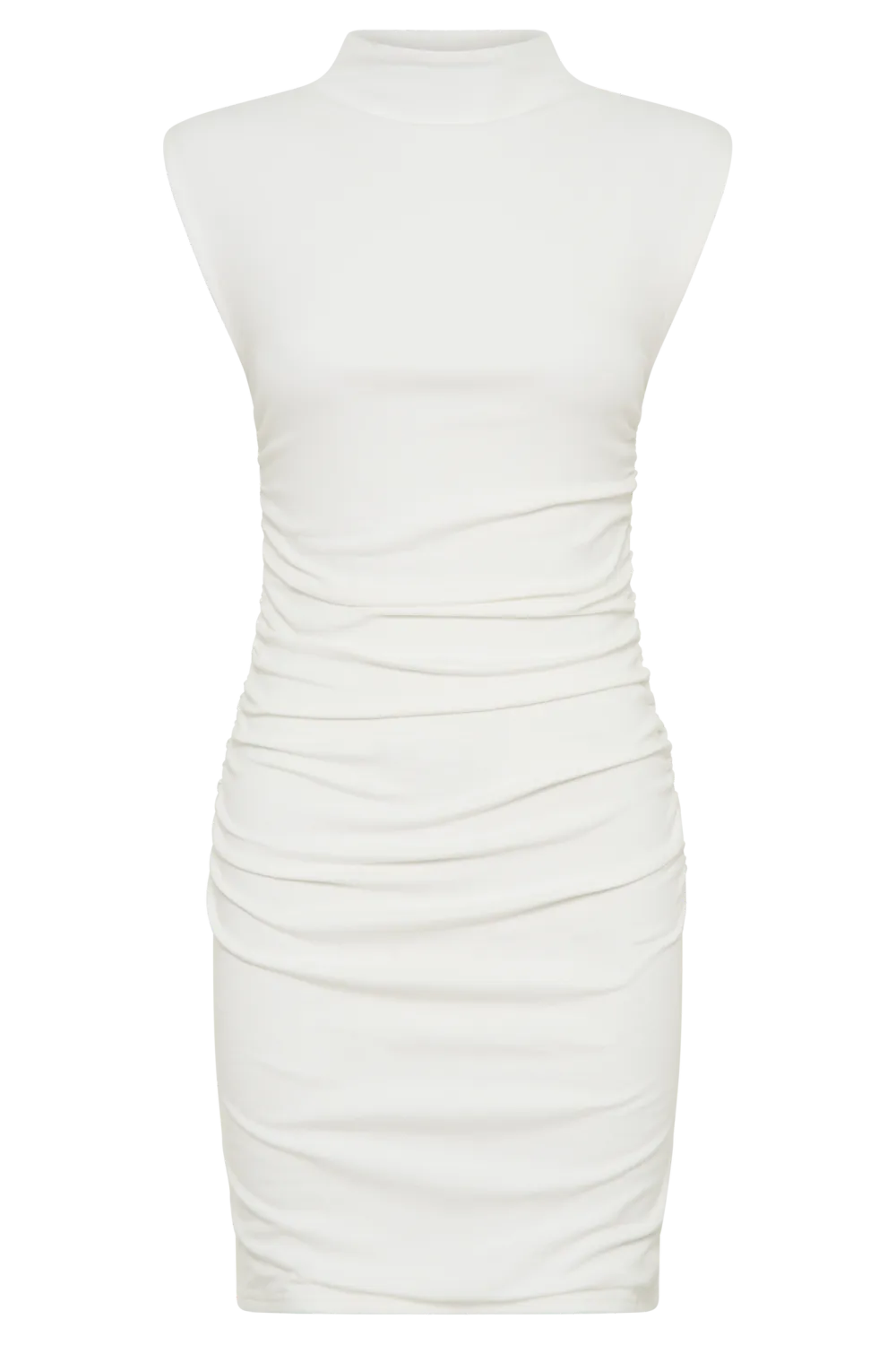 High Neck Sleeveless Mini Dress