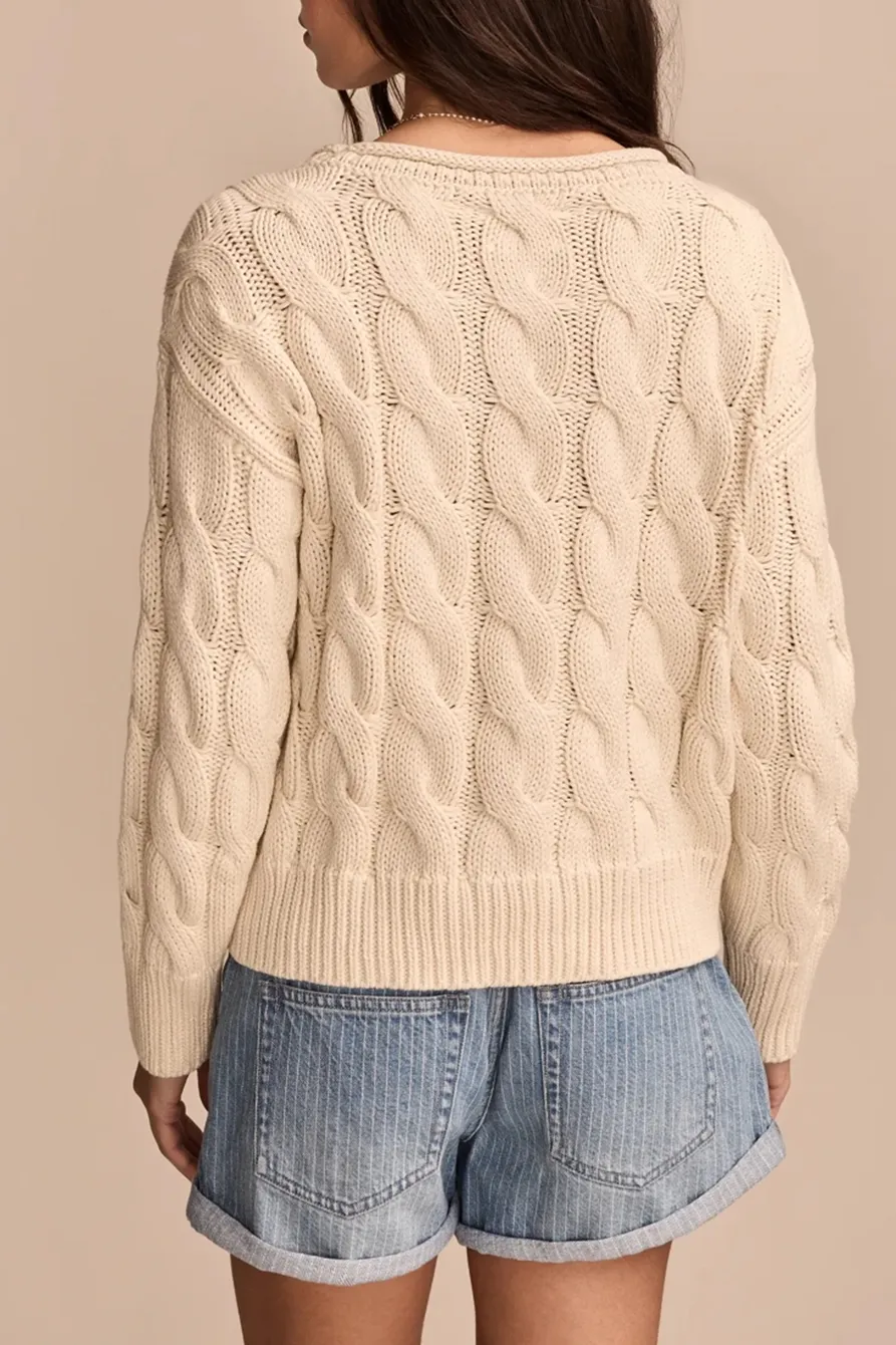 Turtledove Cable Sweater Pullover
