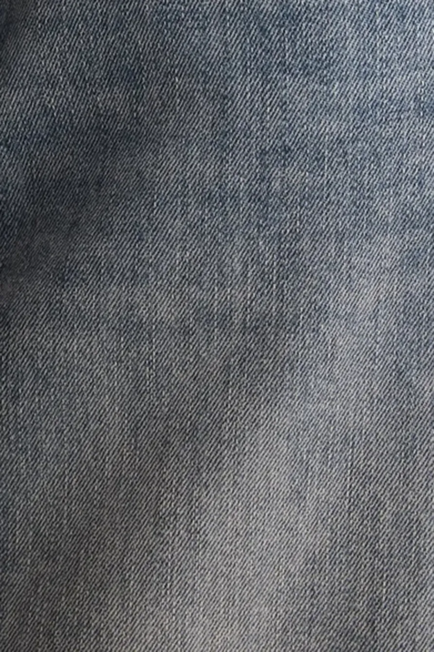 Low Rise Denim Midi Skirt