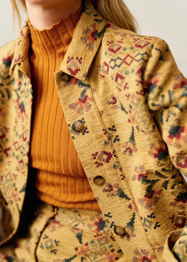 Oversized Jacquard Jacket