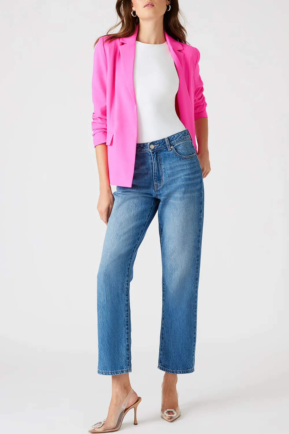 LONG SLEEVE BLAZER RED