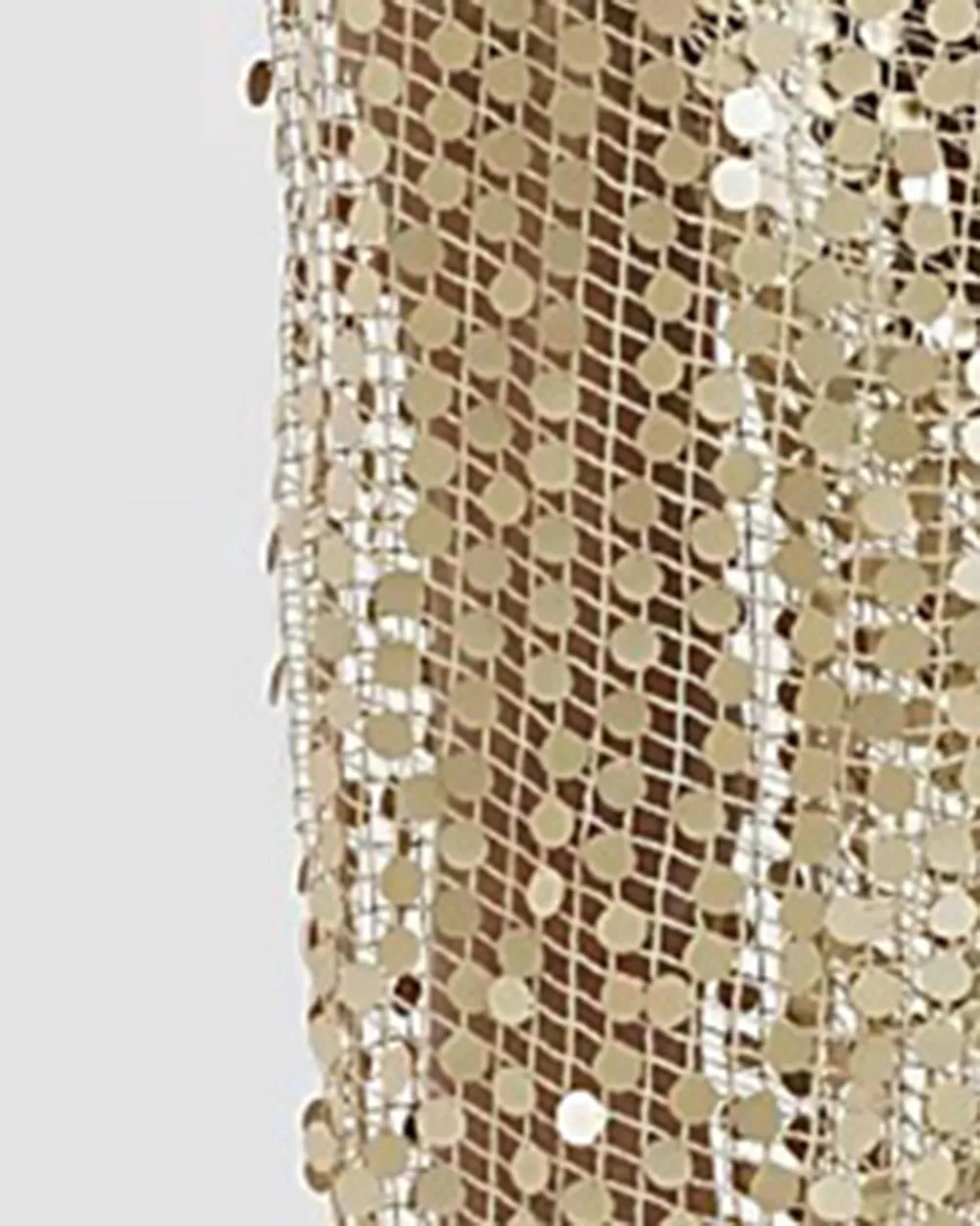 Gold Sequin Art Style Women's Long Skirts