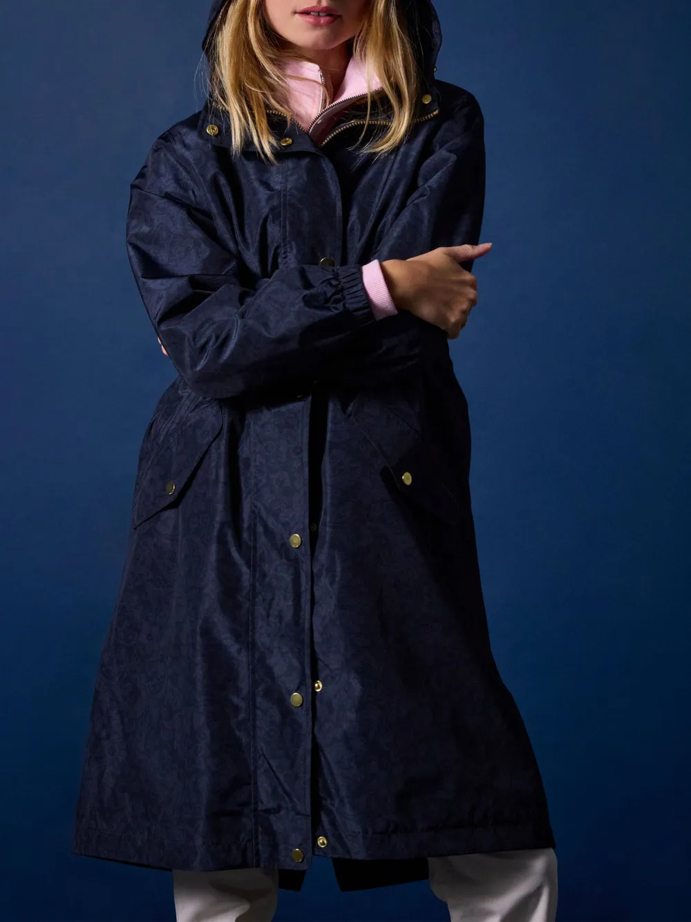Black Waterproof Foldable Raincoat With Hood