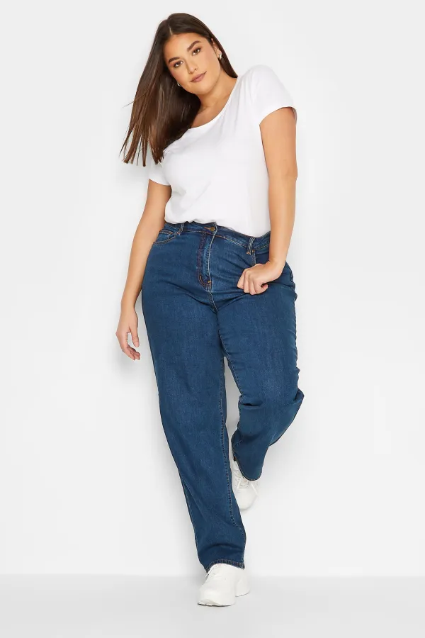 LTS Tall Grey UNA Stretch Mom Jeans