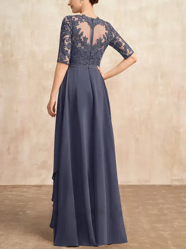 Chiffon Lace Maxi Dress