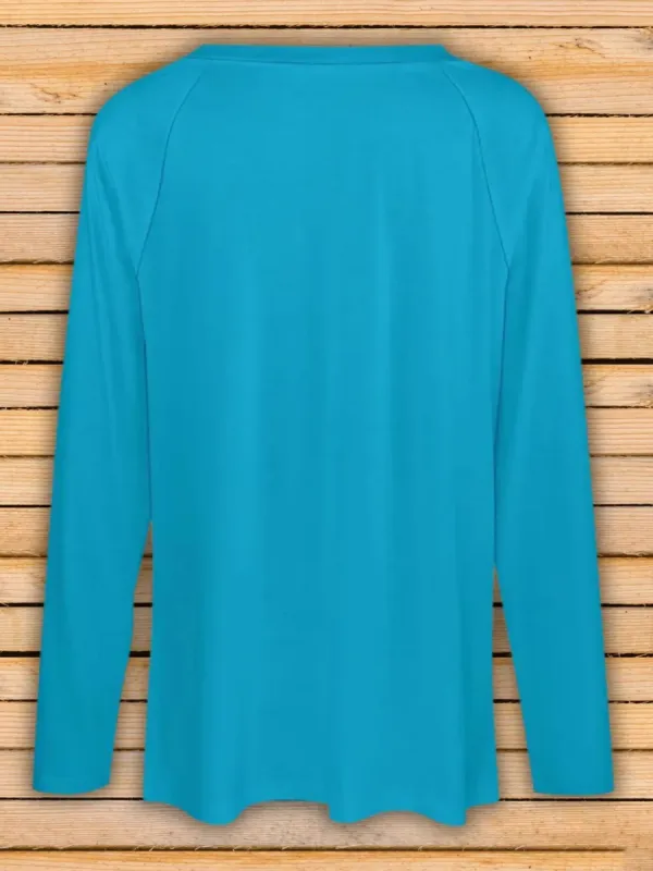 Colorful Cat V-Neck Top