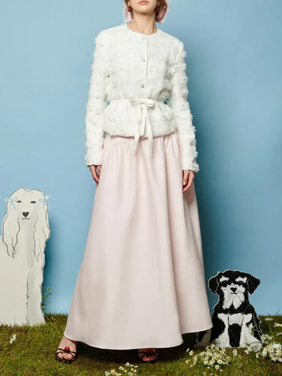 Crew Neck Tweed Jacket