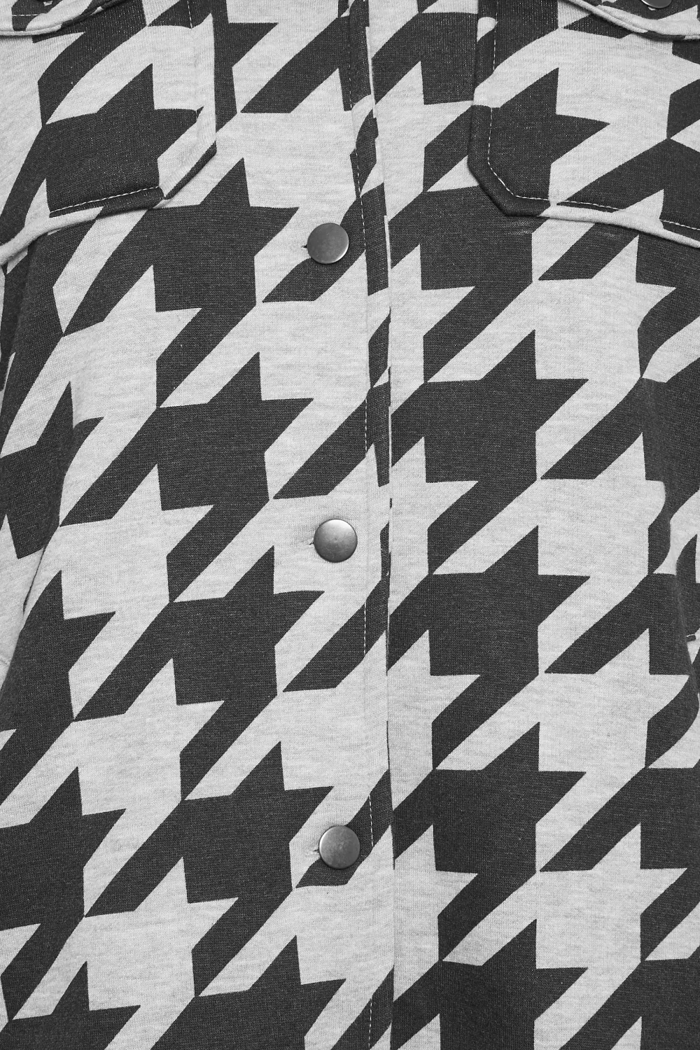 YOURS Curve Grey Dogtooth Check Shacket