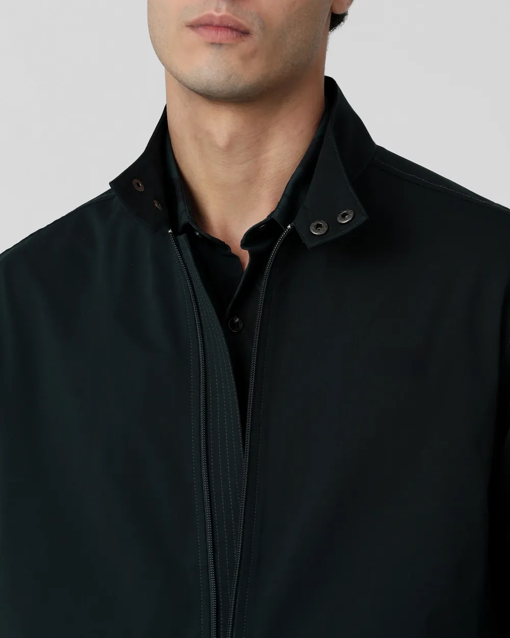 Versatile Comfortable Slim-Fit Green Jacket