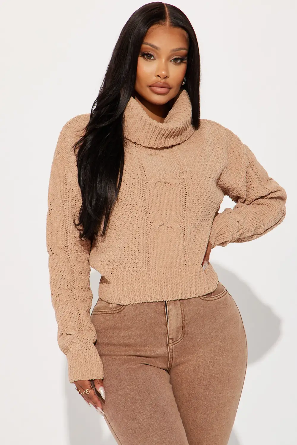 Darlene Turtleneck Sweater - Mocha
