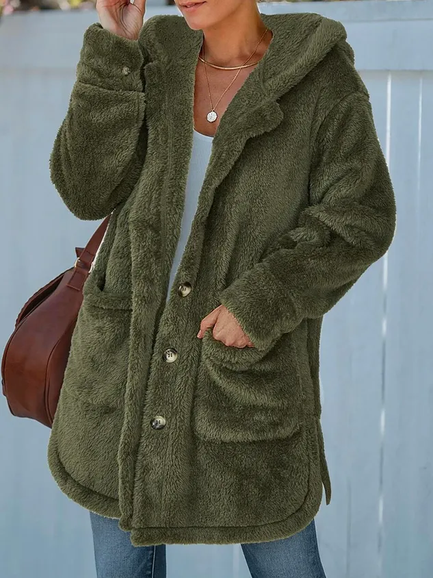 Loose Casual Hoodie Teddy Jacket
