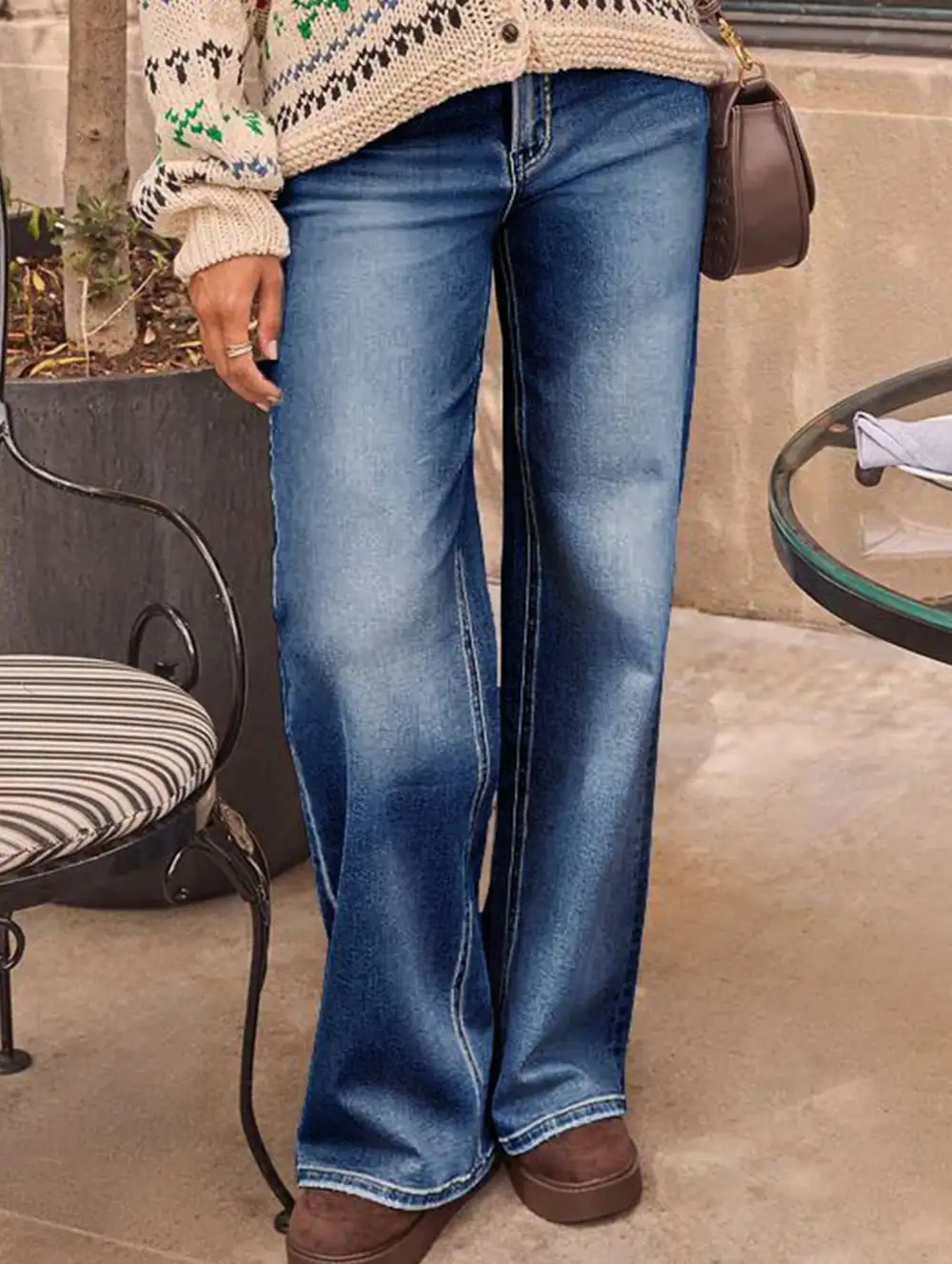 High Waisted Retro Loose Casual Jeans