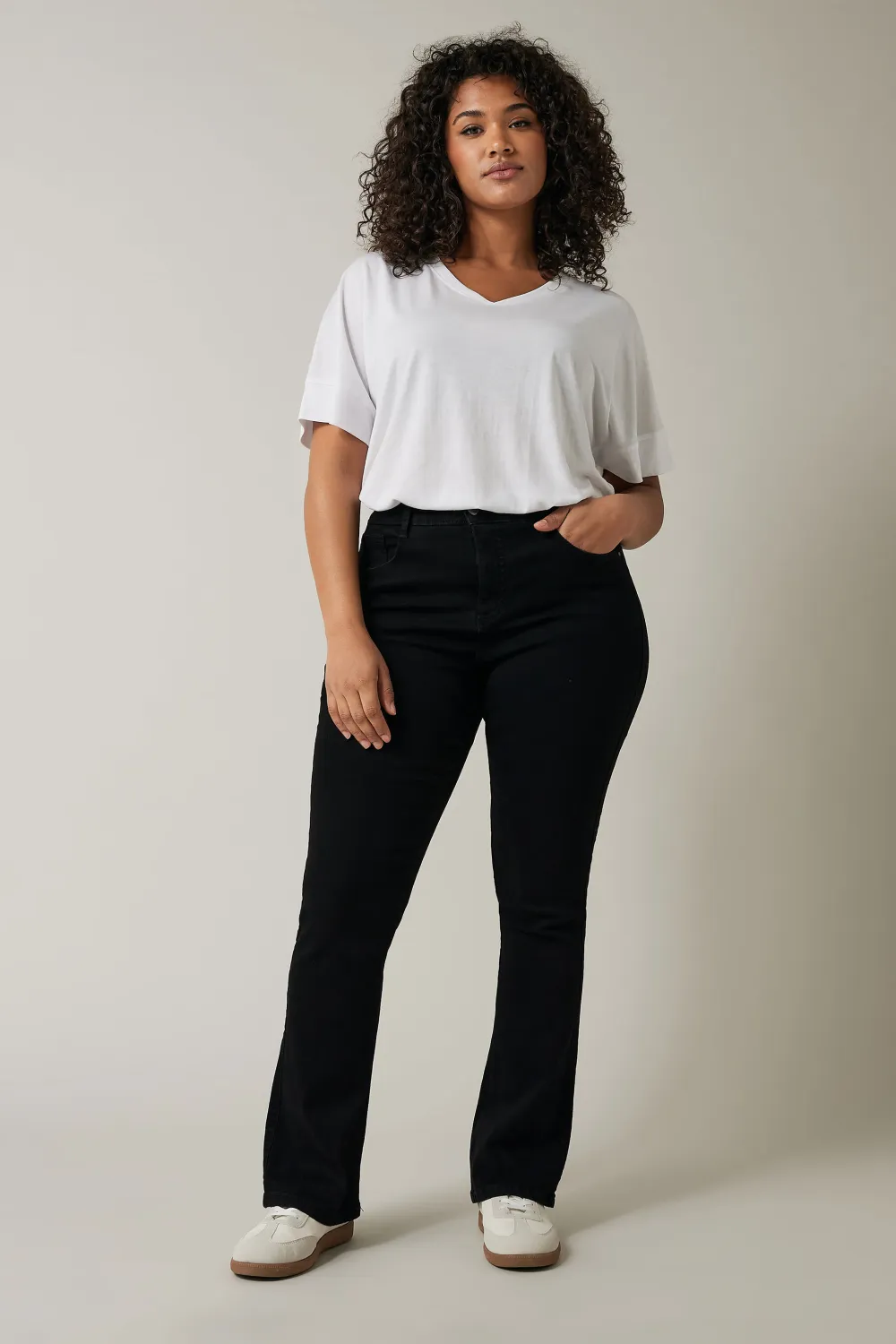 EVANS Curve Indigo Blue Denim Bootcut Jeans