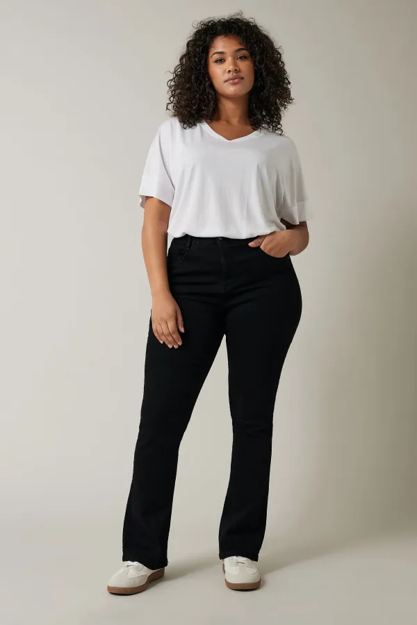 EVANS Curve Indigo Blue Denim Bootcut Jeans