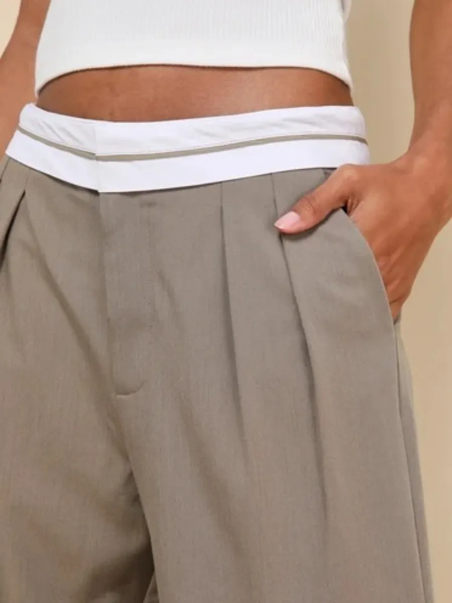 Casual Pleated Trousers