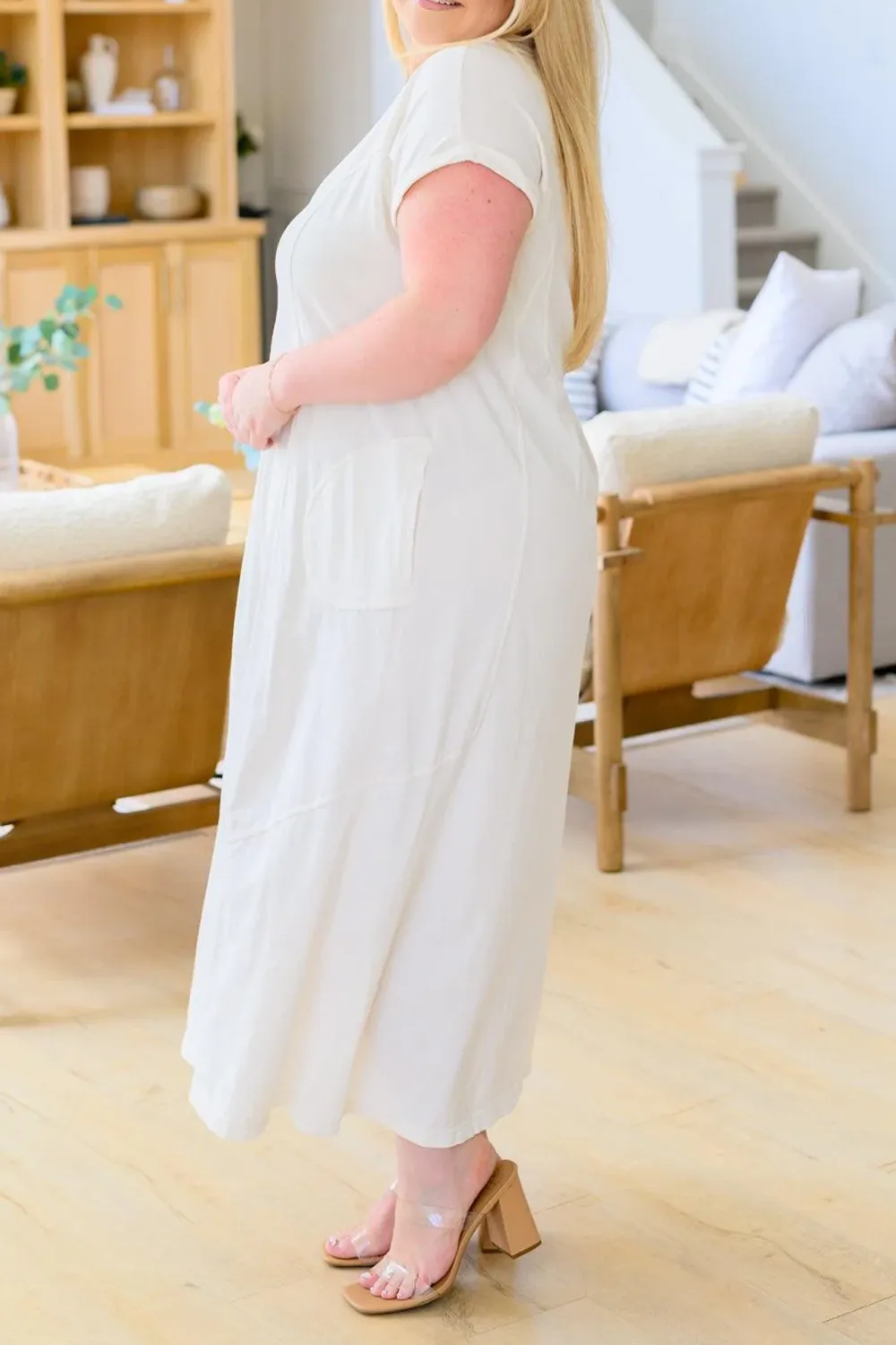 Temperament White Long Dress