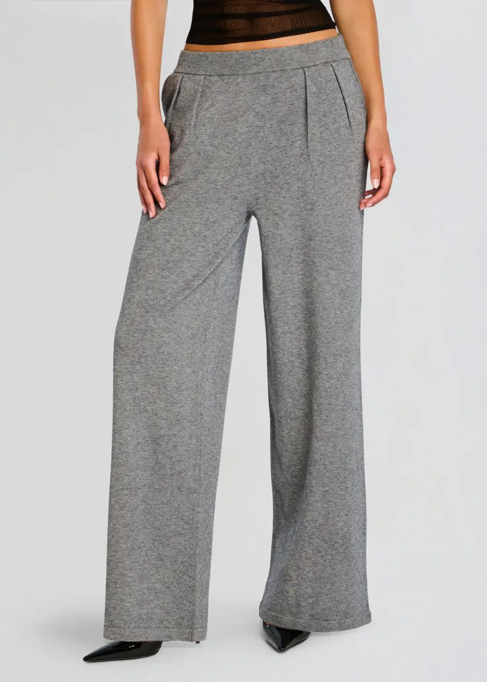 Knit Pleated Trousers