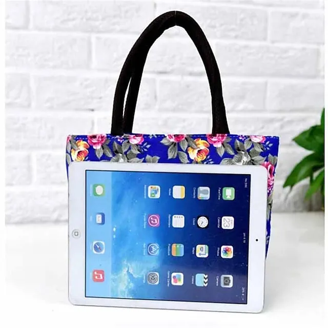 Women's Handbag Nylon Outdoor Daily Zipper Large Capacity Breathable Lightweight Flower Black Red Blue
