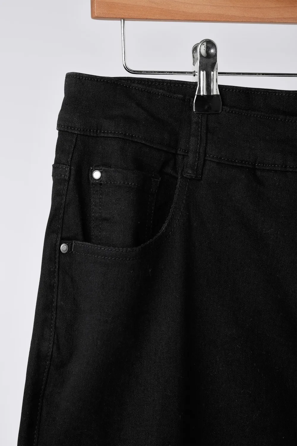 EVANS Curve Black Straight Leg Jeans