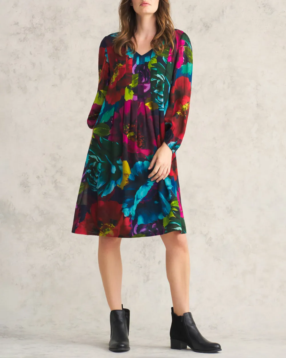 Pleated Georgette Dress