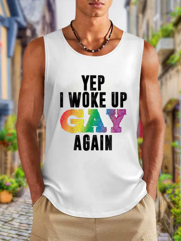 Men'S Vests Woke Up Gay Pride Rainbow Queer Gay CSD Party LGBTQ