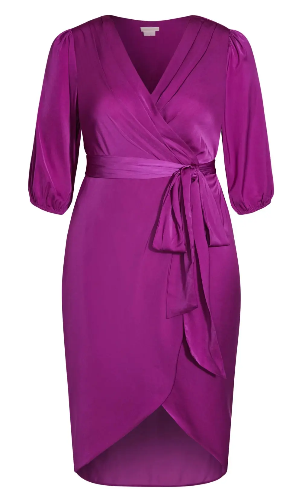 Evans Pink Opulent Elbow Sleeve Dress