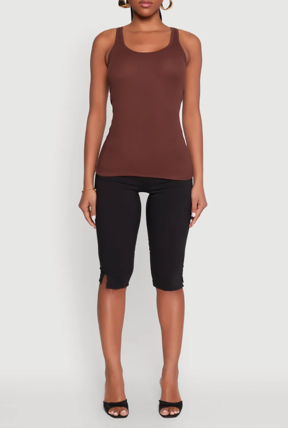 Solid Color Ribbed Vest