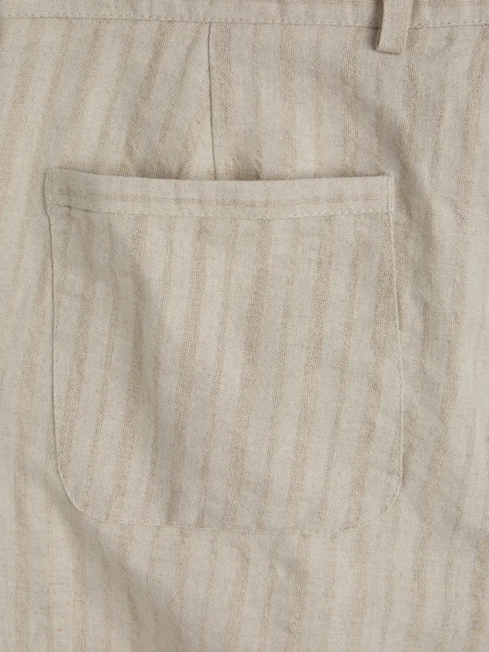 Sand Wide-Leg High Waisted Lightweight Cotton-Linen Trousers