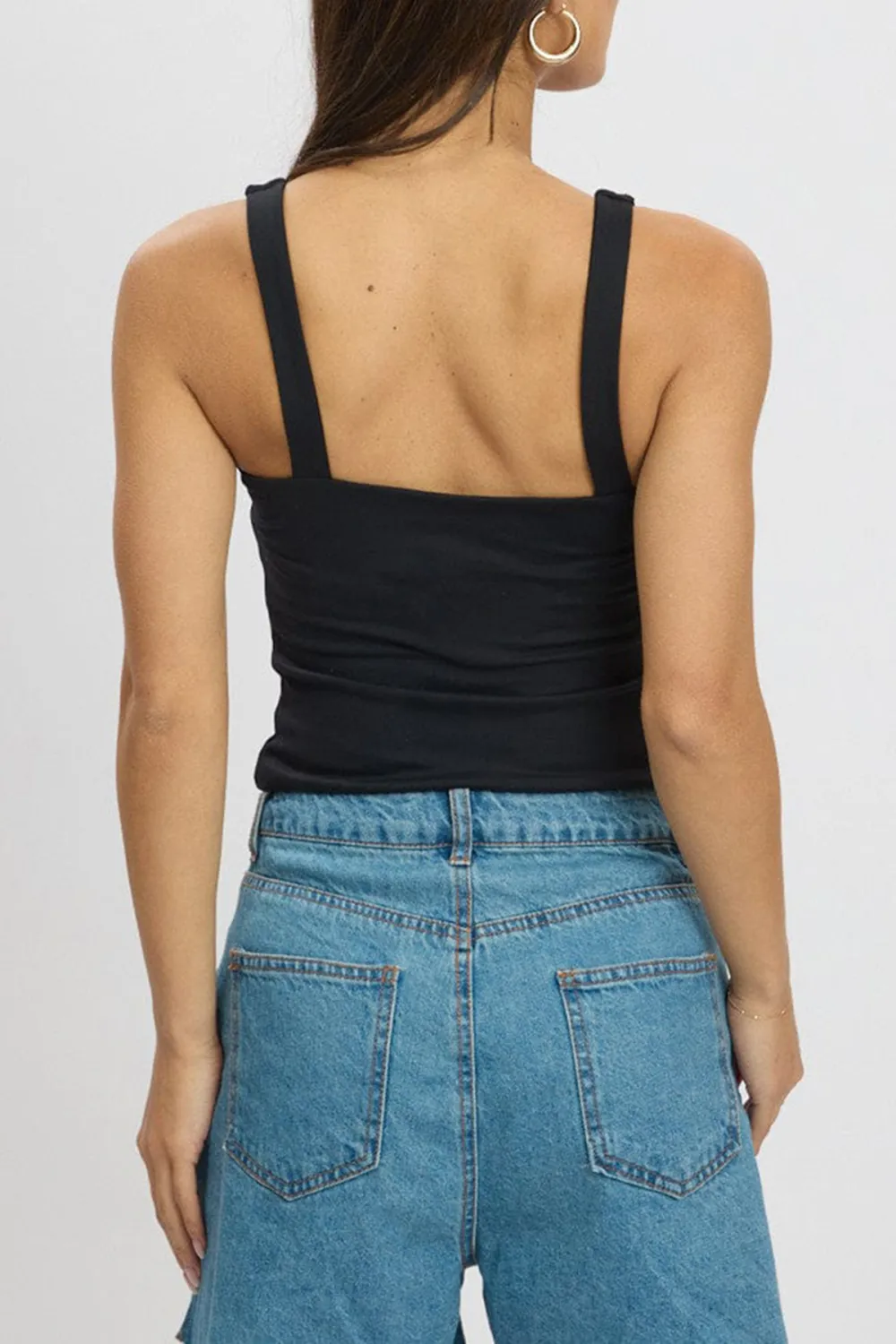 Black Tank Top V Neck Supersoft