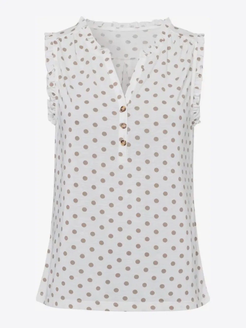 PolkaDot V-neck Casual Style Blouses