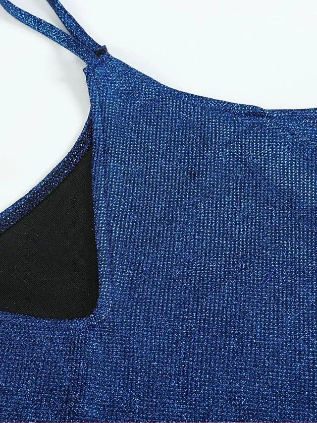 Women's Tank Top Camisole Going Out Tops Summer Tops Silver Pink Golden Sequins Sleeveless Casual Club Basic Sexy Beach V Neck Regular S