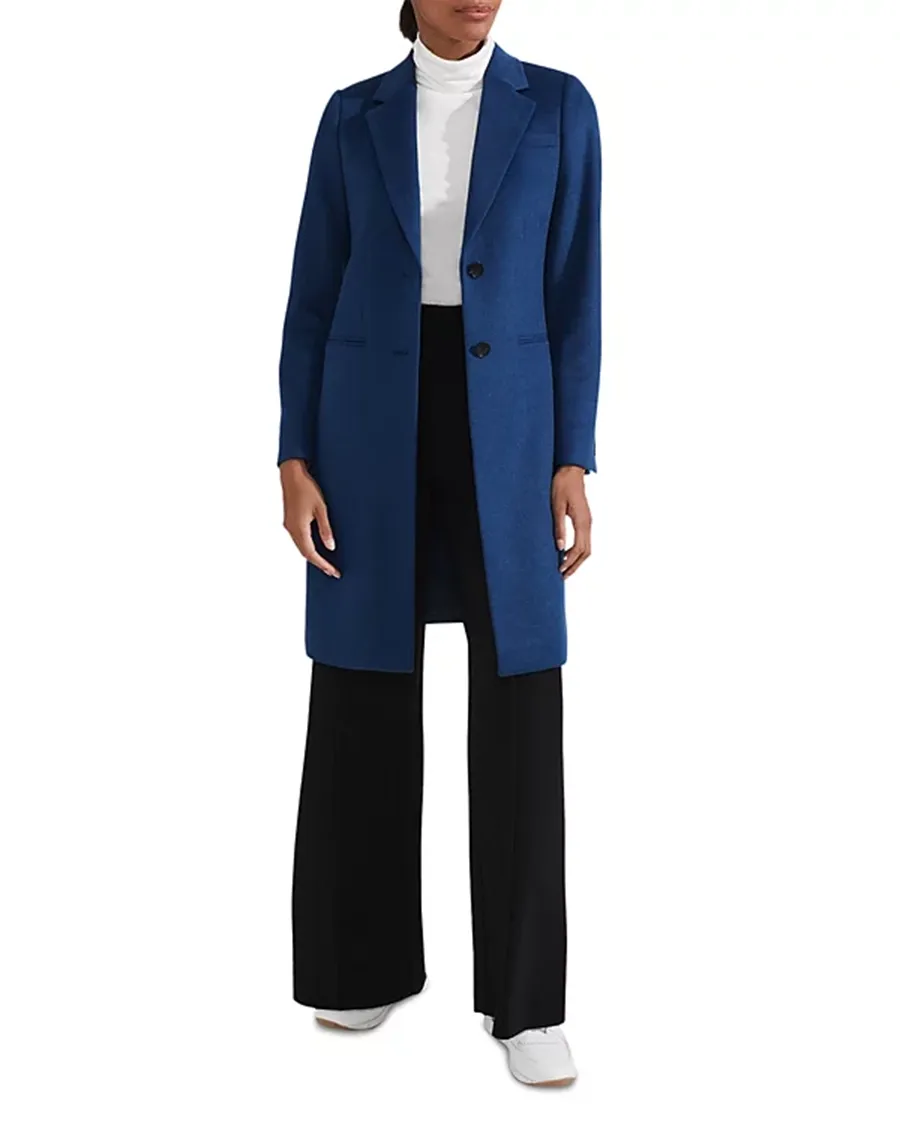 Notch Collar Long Sleeve Coat