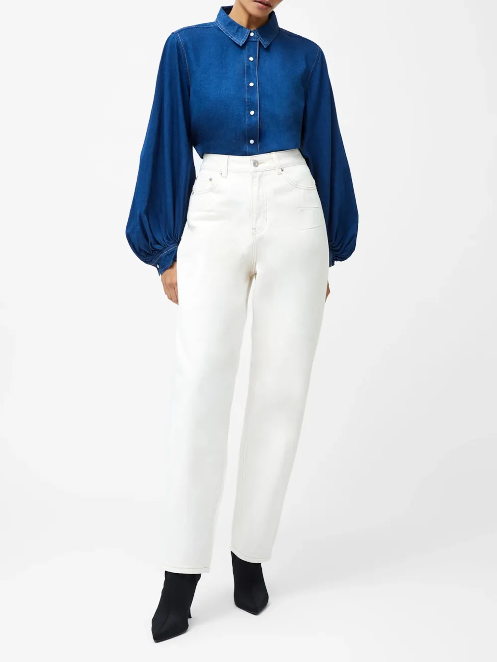 Soft Breathable Cotton Balloon Sleeve Shirt