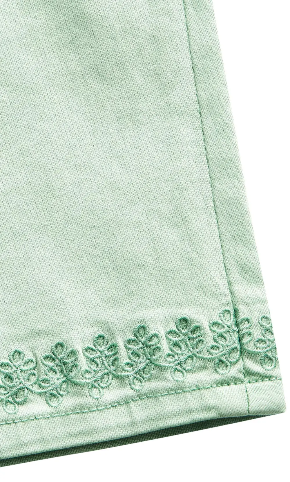 Evans Mint Green Embrioded Cropped Jeans