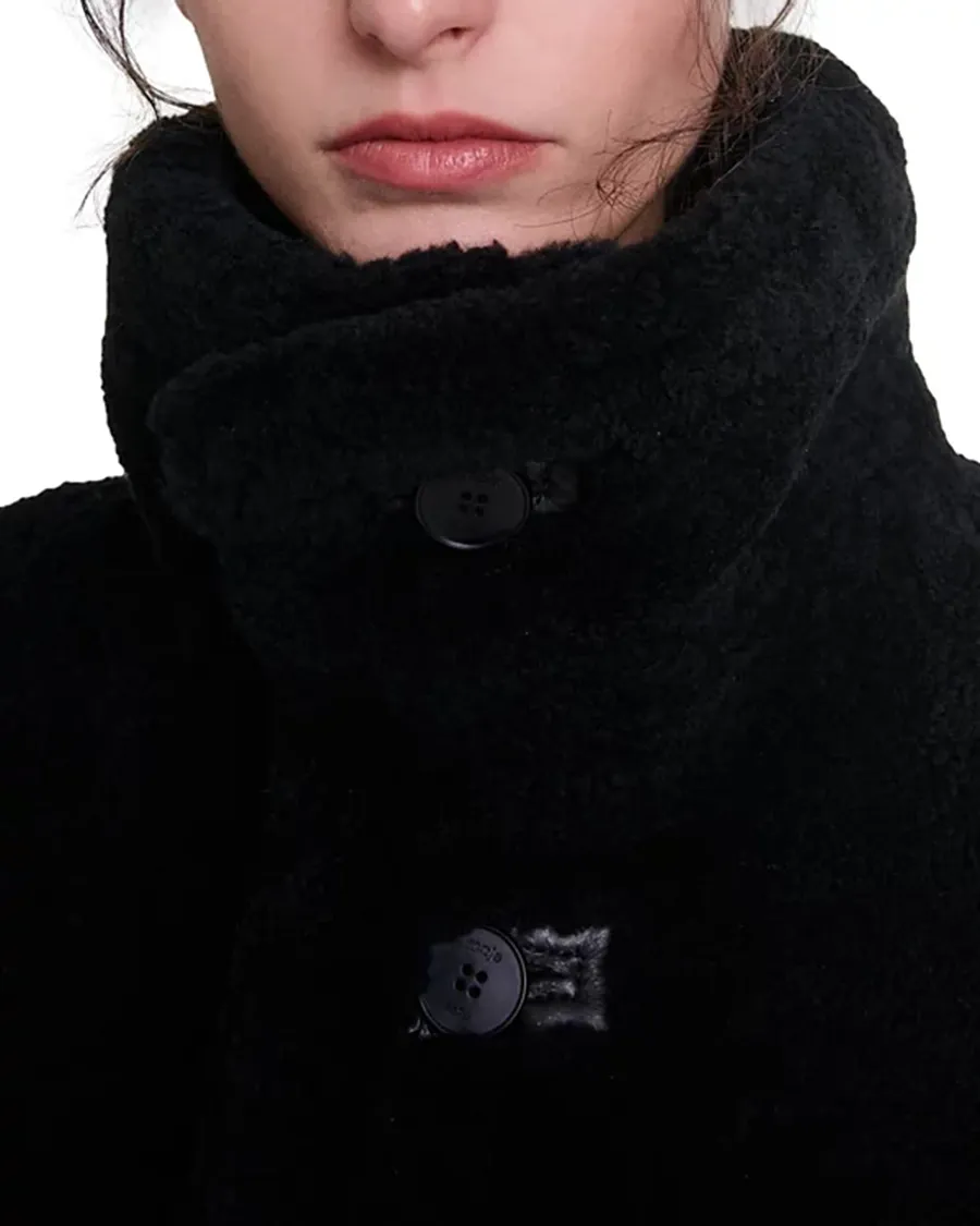 Black Reversible Shearling Jacket