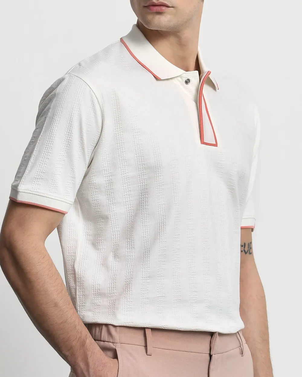 Daily Simple Soft And Comfortable White Polo Shirt