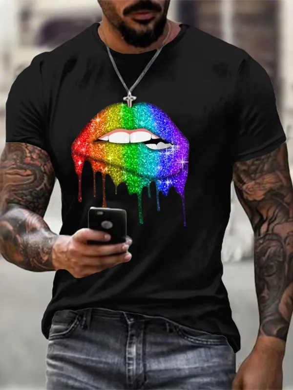 Men'S This Rainbow Lips