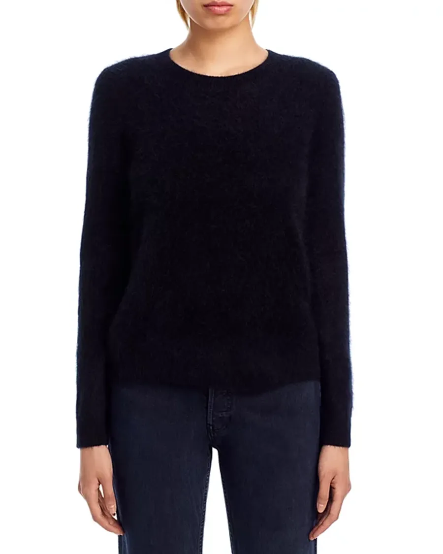 Crew Neck Cashmere Brushed Cashmere Sweater