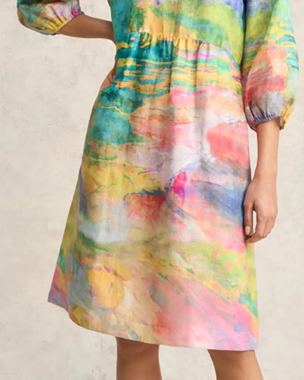 Printed Linen Dress
