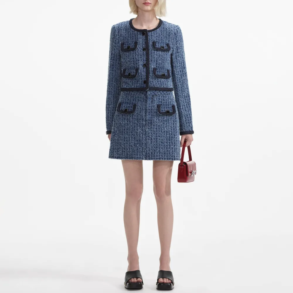 Textured Denim Jacket