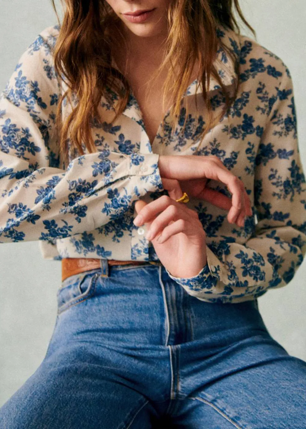 Colorful Floral Long-Sleeved Shirt