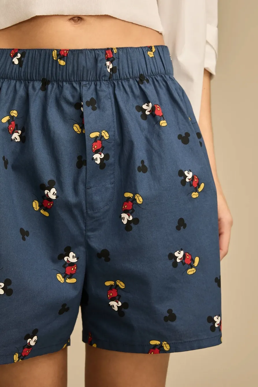 Elastic Waist Mickey Friends Printed Short