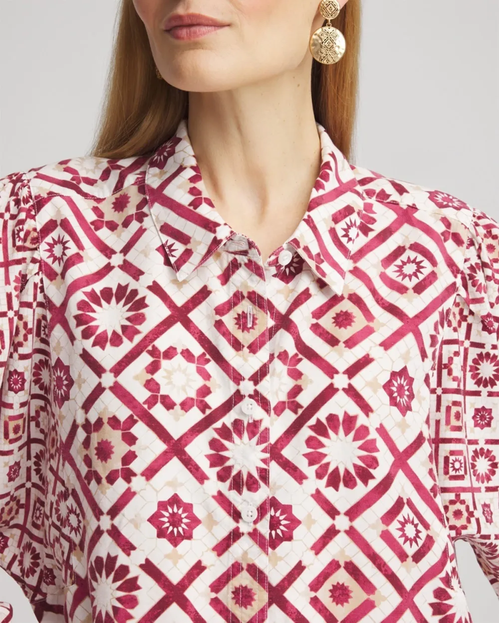 Tencel Blend Dolman-Sleeved Shirt