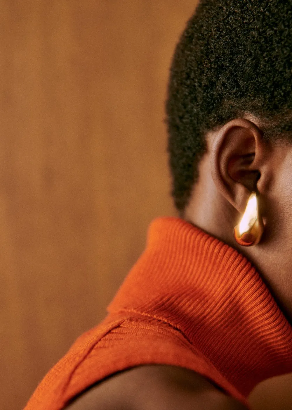 High Neck Sleeveless Merino Wool And Organic Cotton Pullover