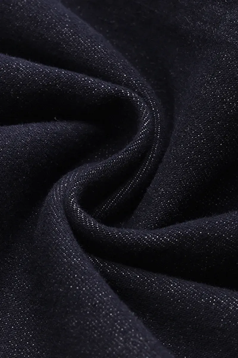 Double Breasted Pocket Detail Flare Mid Rise Jeans